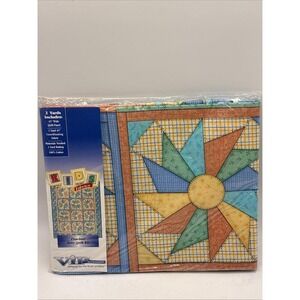 VIP by Cranston kids fabrics pinwheel baby quilt kit. VINTAGE 2000